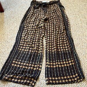 Anthropologie printed wide leg pants